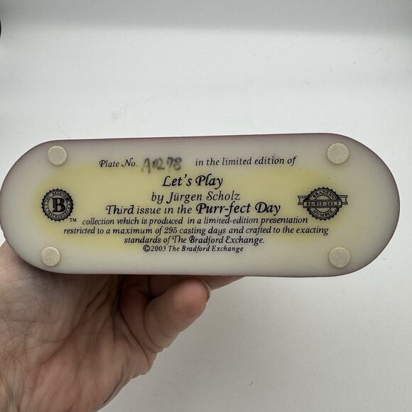 RARE - Set of 4 Bradford Jurgen Scholz Ltd Ed Purr-Fect Day Cat Kitten Figurines - Picture 10 of 13